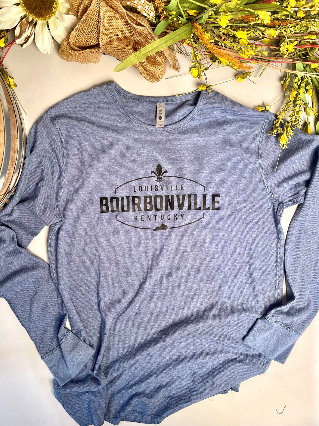 Bourbonville® Long Sleeve Thermal Shirt Unisex - Denim