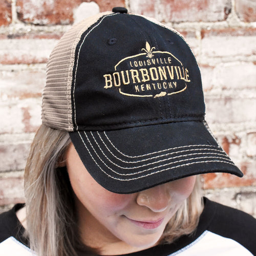 Bourbonville Hat - Black & Khaki