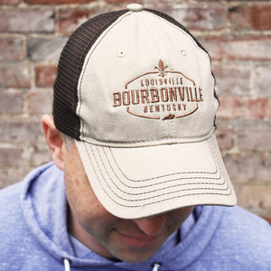 Bourbonville Hat - Khaki & Brown
